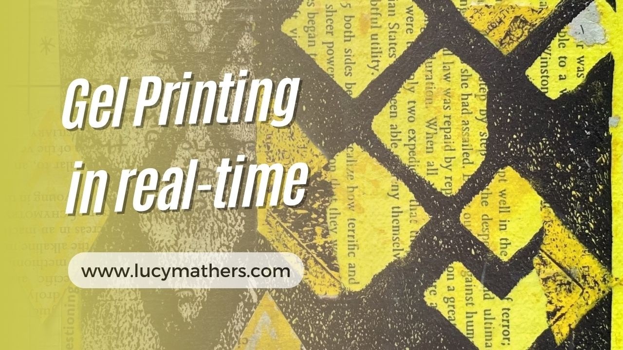 Real time Gel Printing session with image transfer, some explanation, some ASMR #gelprinting #asmr