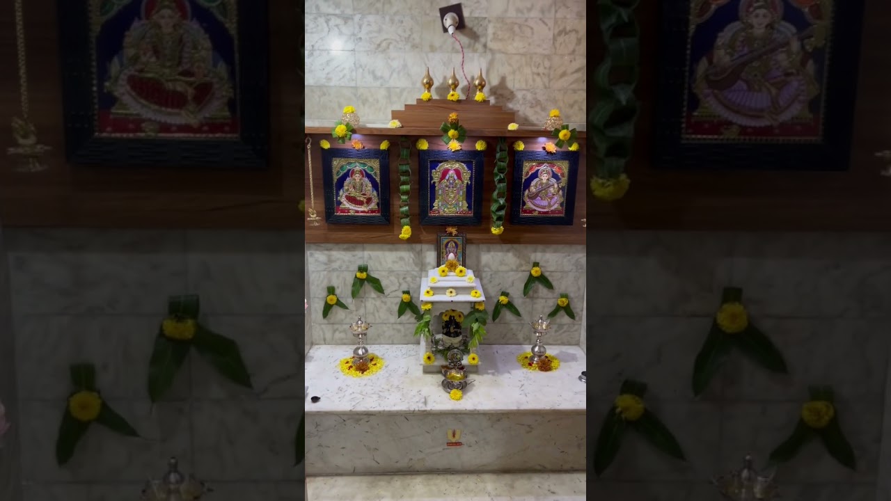 Ganesh festival easy decoration at home #festivedecoration #simpledecoration #easydecorationideas