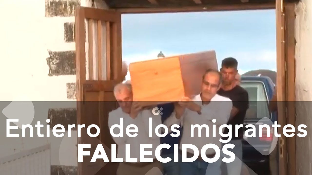 Entierro migrantes fallecidos naufragio El Hierro