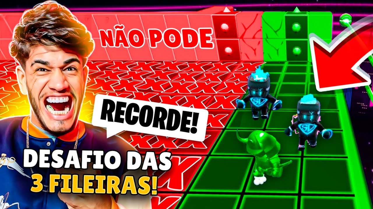 QUEBRAMOS O RECORDE MUNDIAL - DESAFIO DO CORREDOR IMPOSSÍVEL NO STUMBLE GUYS