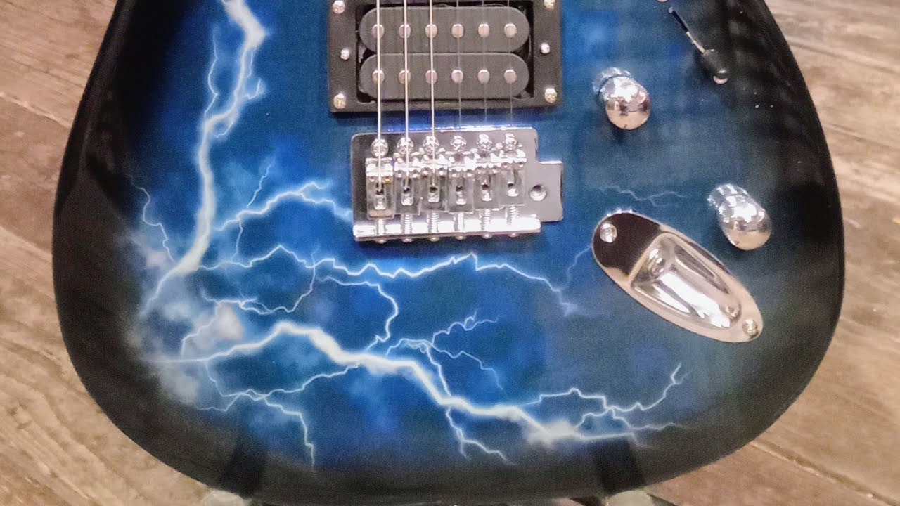$61.00 Temu Unbranded Lightning Bolt Guitar Unboxing.