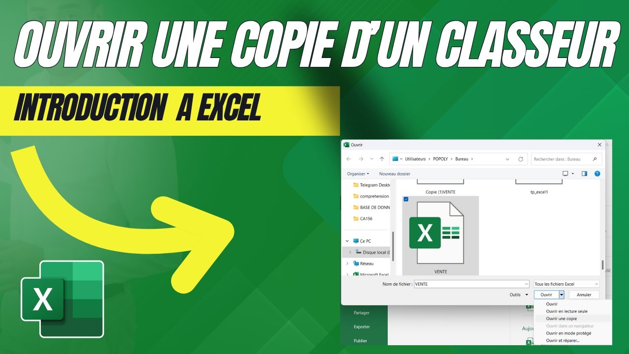 OUVRIR UNE COPIE D'UN CLASSEUR
