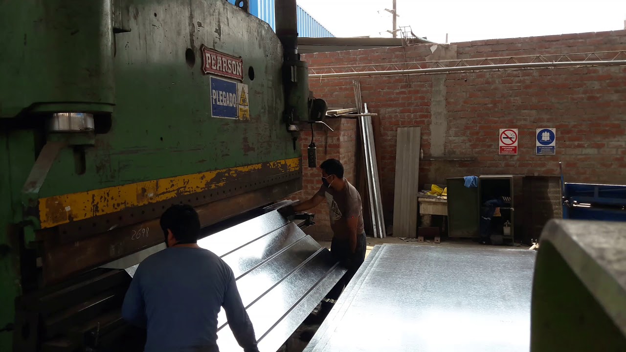 Plegadora hidráulica  4 metros #acanalado de planchas