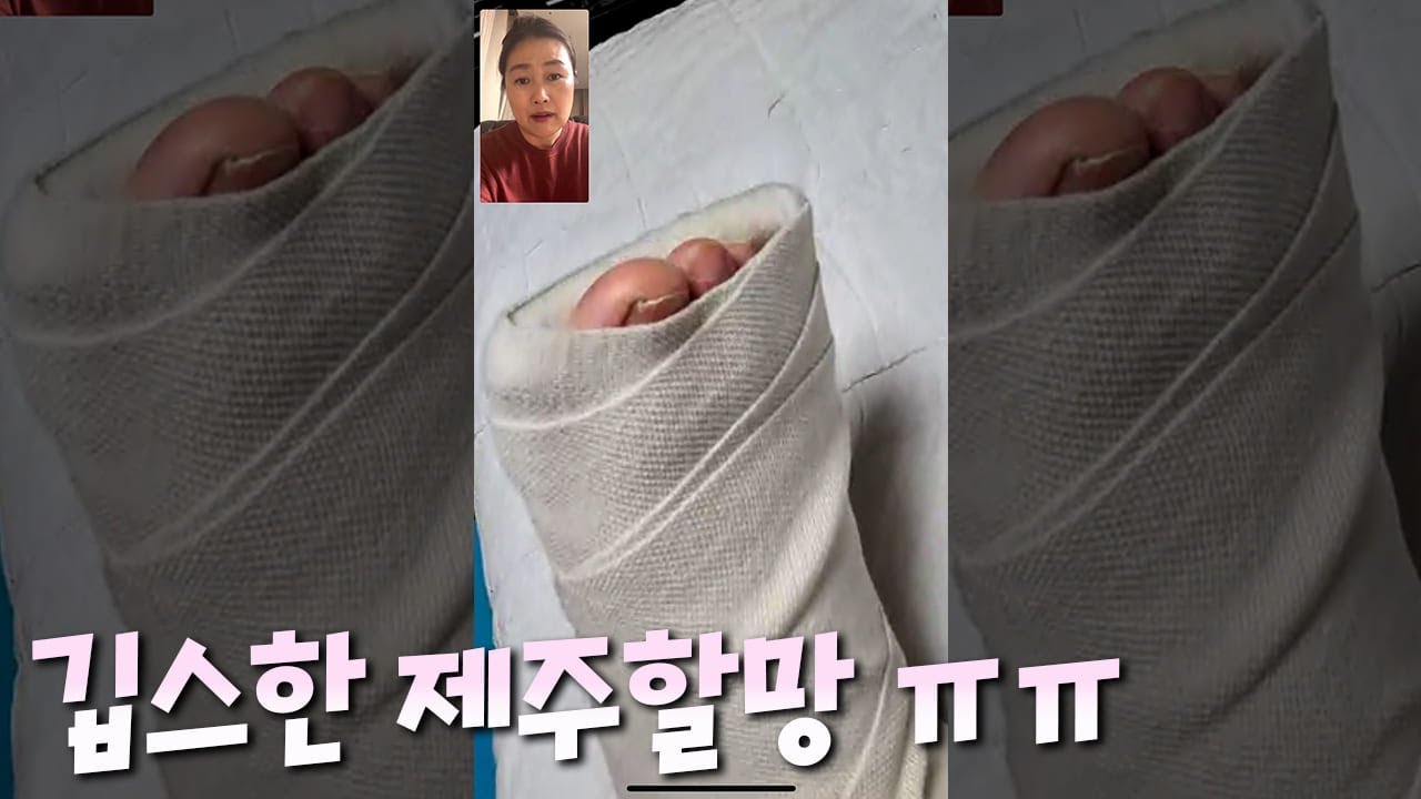 다리 부러져 깁스한 제주할망 행자씨 ㅠㅠ