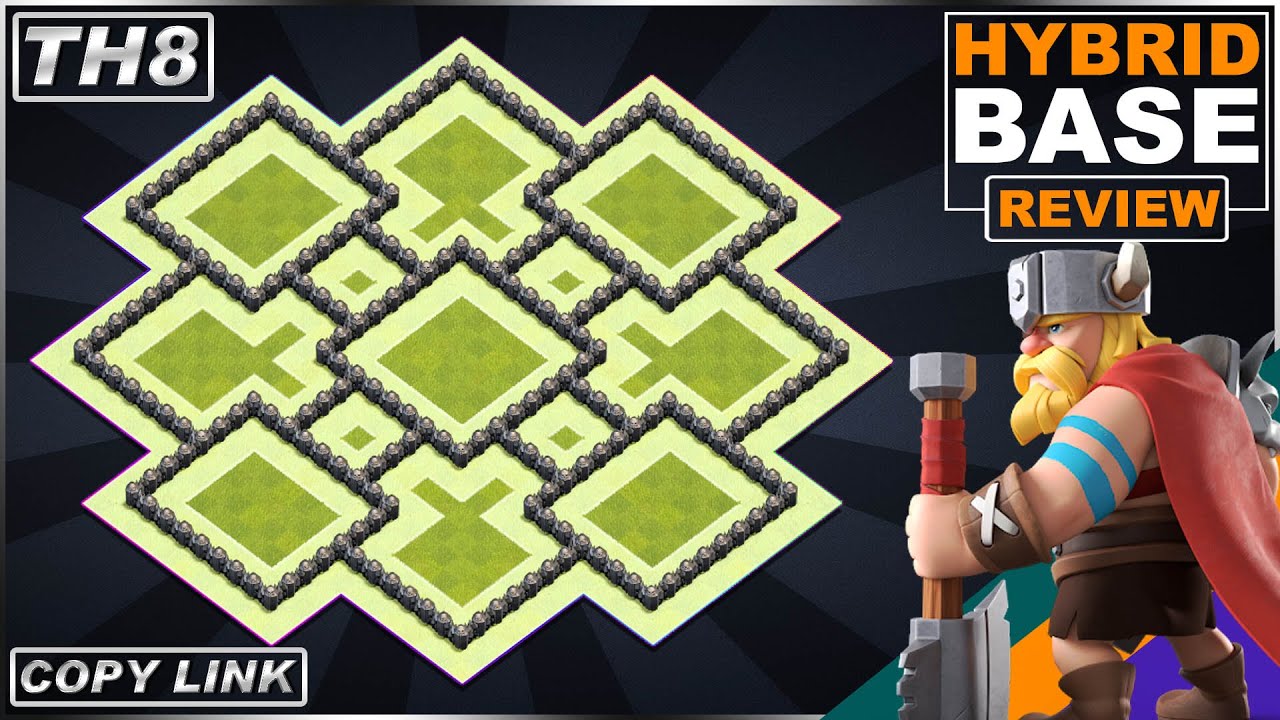 BEST TH8 HYBRID Base 2021 With REPLAY!! Town Hall 8 Base with Copy Link - Clash of Clans