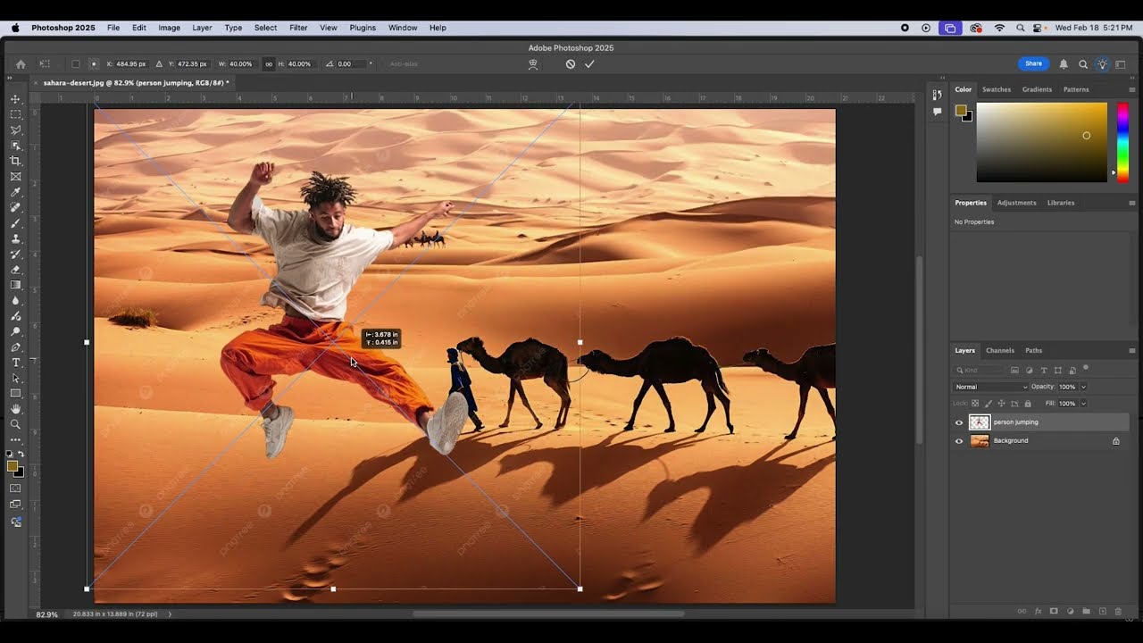 Adding a shadow in Photoshop