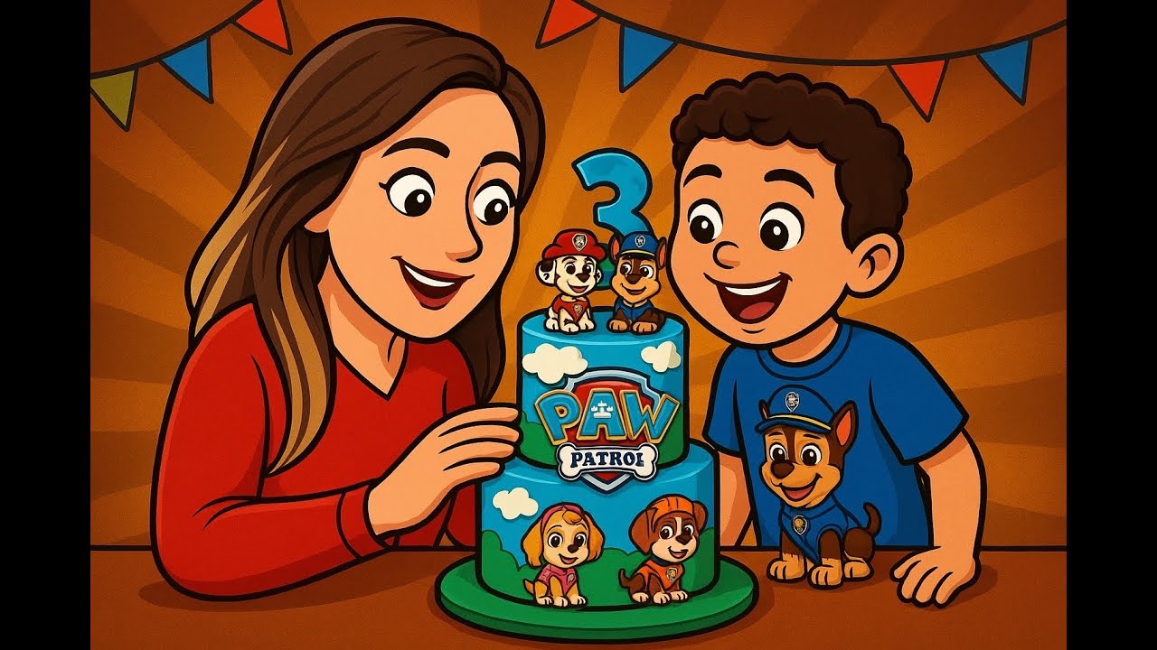 How to Make a Paw Patrol Fondant Cake–3rd Birthday with My Son | No Bake,No Mess,Kid-Friendly & Fun!