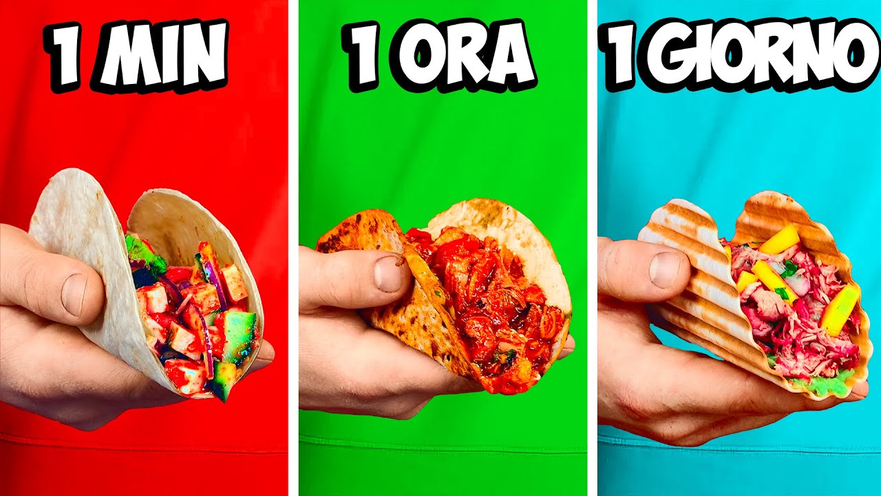 1 minuto vs. 1 ora vs. 1 giorno Tacos da VANZAI CUCINANDO
