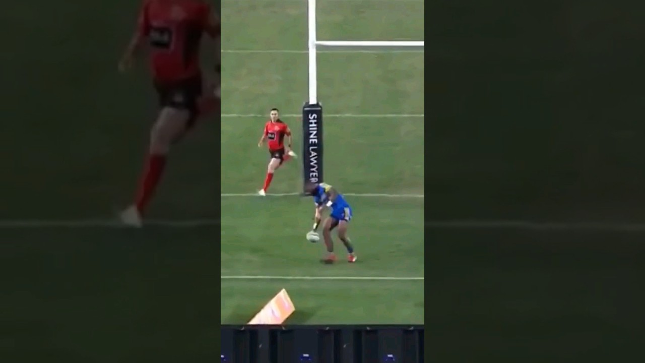 Semi Radradra scores a try against the New Zealand Warriors 🇳🇿 