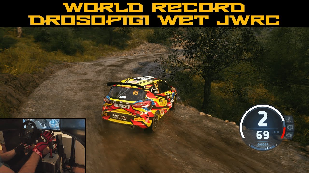 World Record Time Trial | EA Sports WRC 24 | Greece Drosopigi Wet | Junior WRC | Fanatec