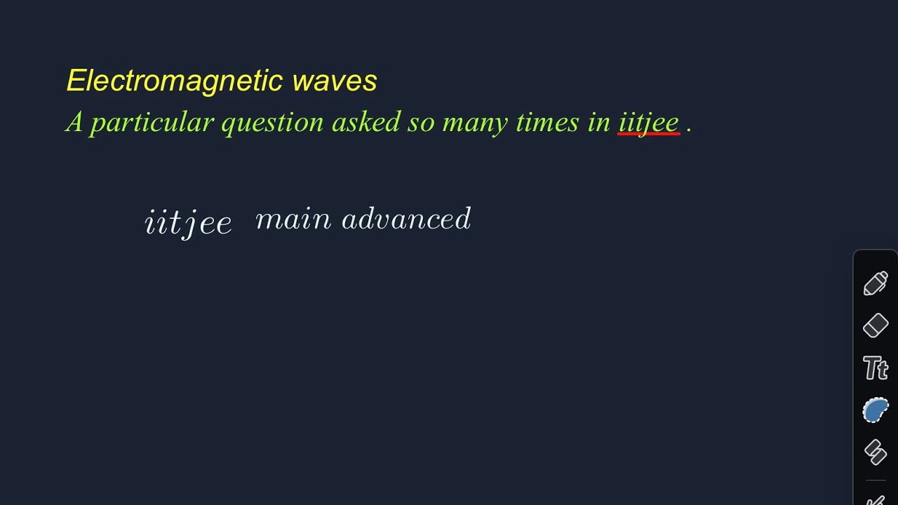 convert E into B in electromagnetic waves|mains|advanced|iit