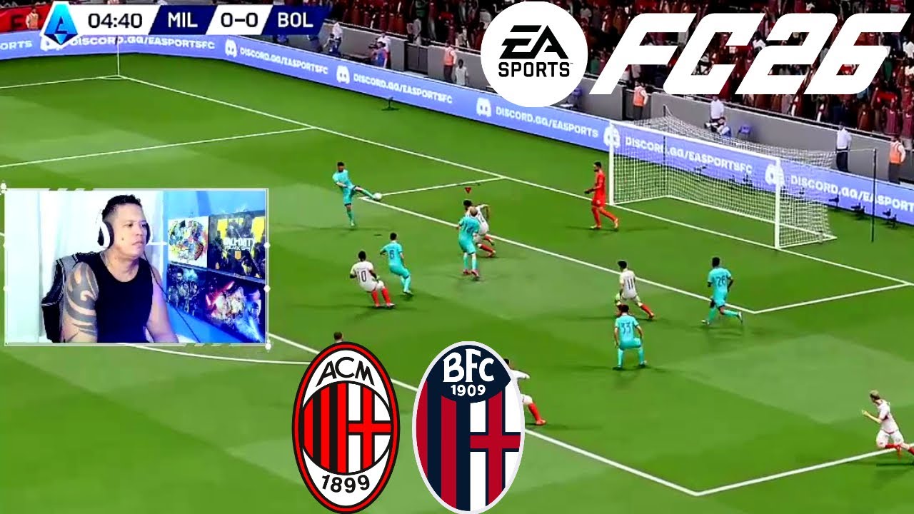MILAN X BOLOGNA CAMPEONATO ITALIANO 2026 SIMULAÇÃO FUTEBOL FIFA 26