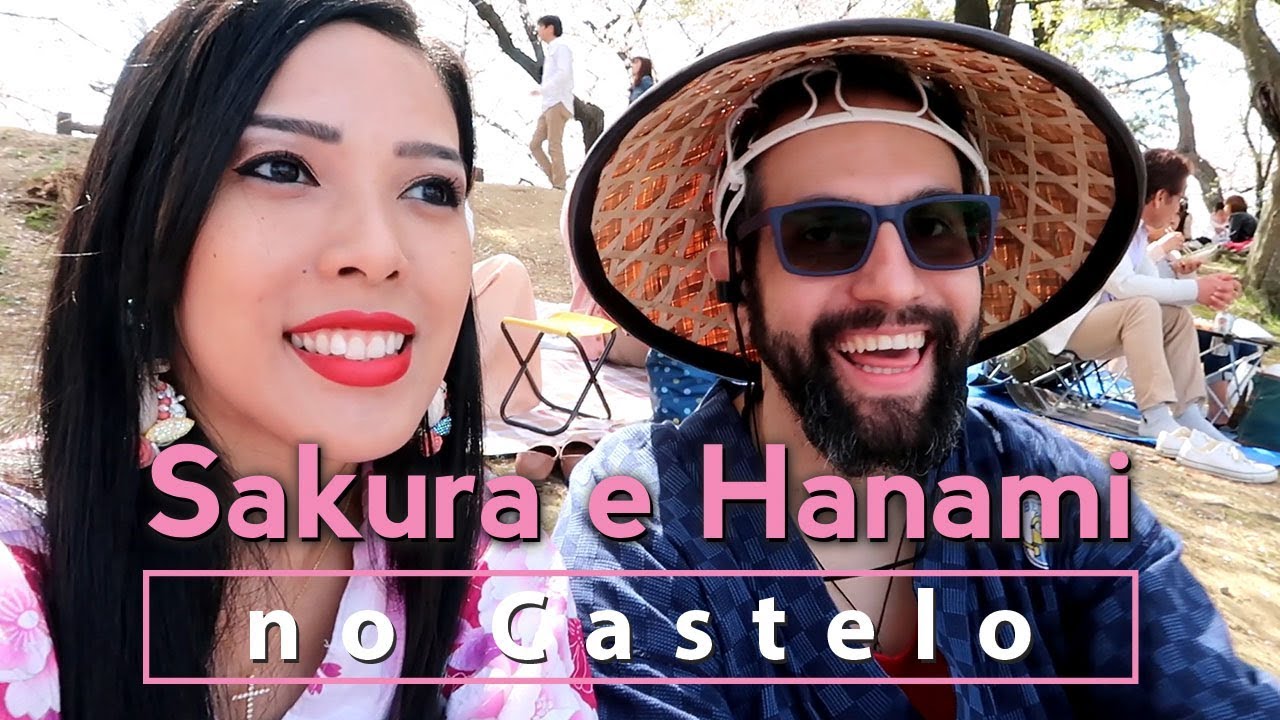 Sakura e Hanami no Castelo de Okazaki