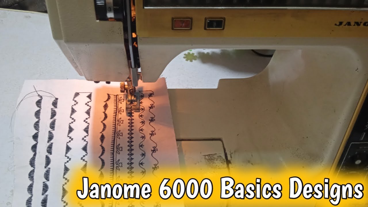 How to Make Designs in Janome 6000 Sewing Machine - Review Tutorial - Stitching Crafts