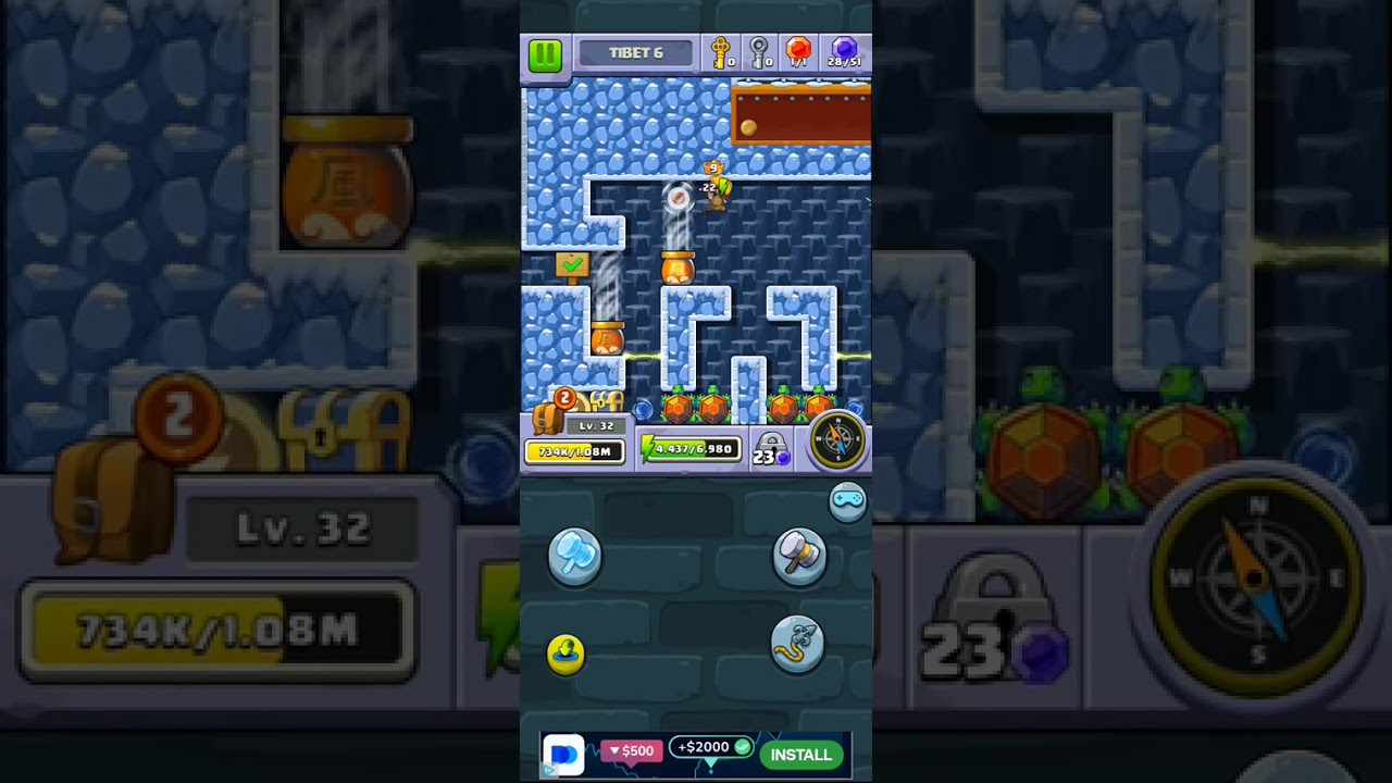 Diamond Quest Tebit 6 level 6