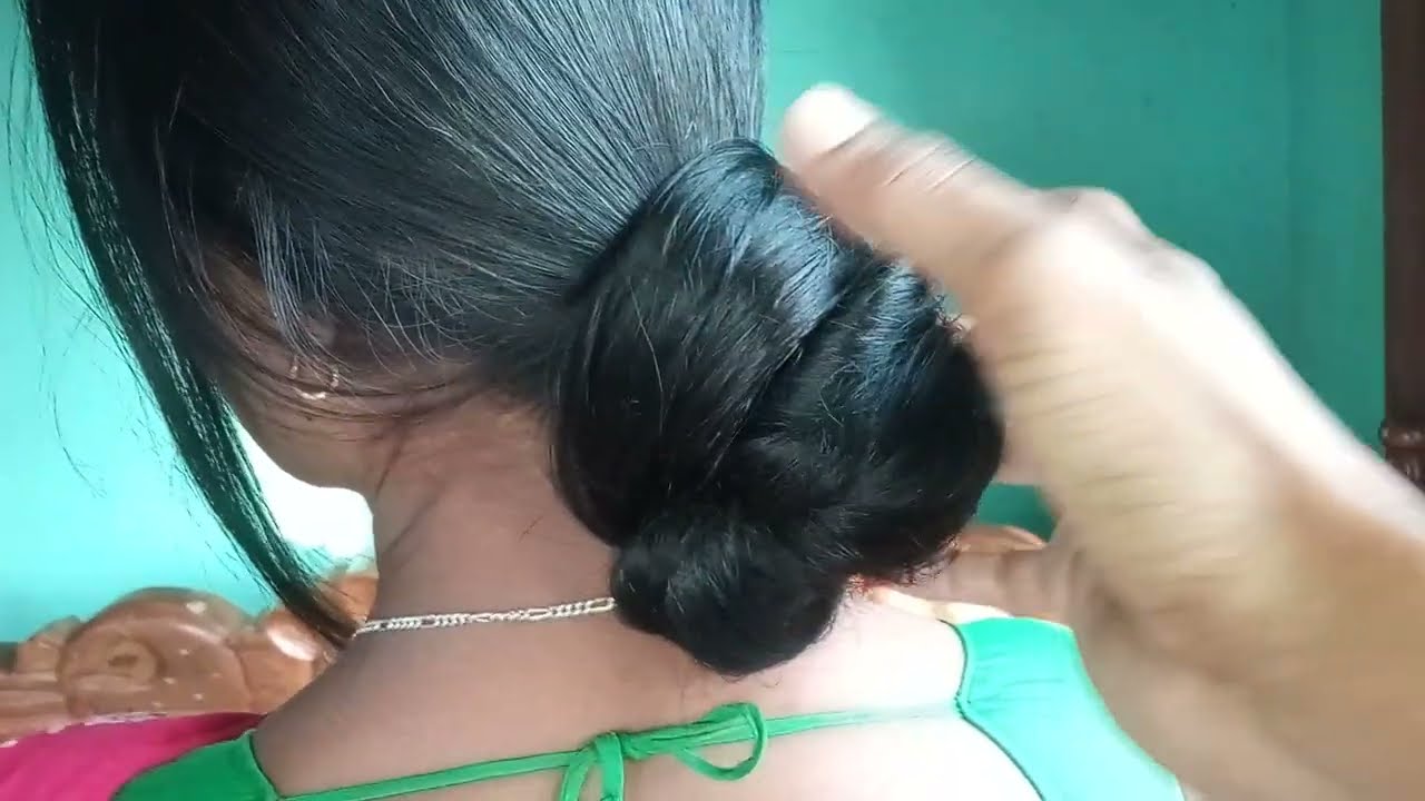 Long Hair Play And Bun Pulling |