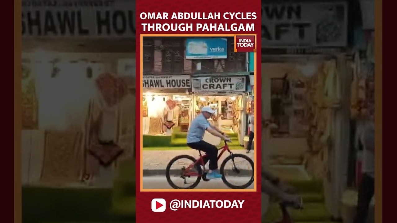 CM Omar Abdullah Cycles On Pahalgam Streets, Assures People Of Tourism Revival | #omarabdullah #news