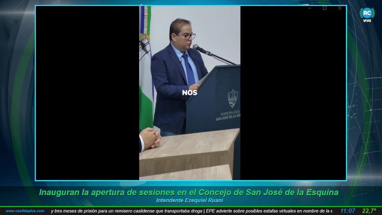 Inauguran la apertura de sesiones en el Concejo de San José de la Esquina. Intendente Ezequiel Ruani