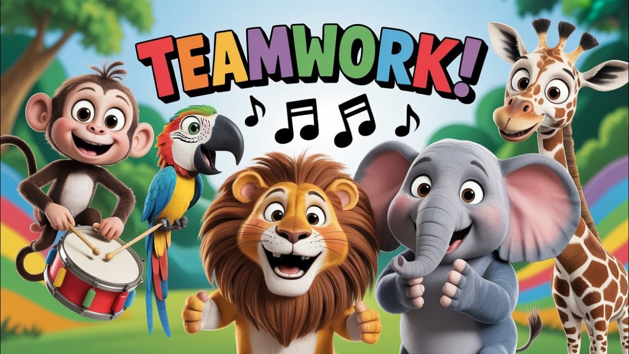 The Noisy Jungle Choir 🐒🎶 | Teamwork Adventure for Kids | Fun Learning Cartoon (Ages 3–7)