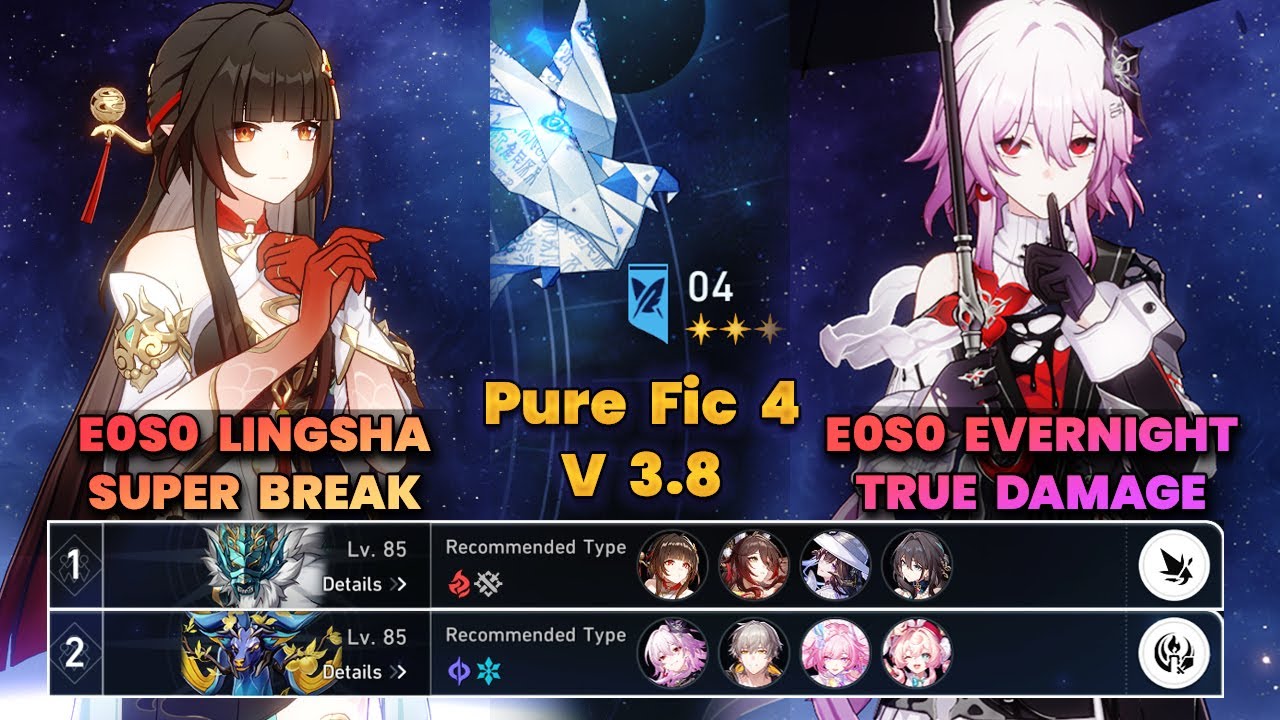 E0S0 Lingsha Super Break & E0S0 Evernight True Damage | PureFiction 4 | V3.8 | 3 звезды | HSR |