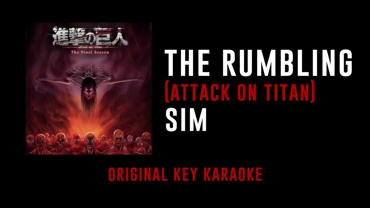 The Rumbling - SIM | カラオケ | BEWARE | Attack on Titan | Karaoke Instrumental with Lyrics