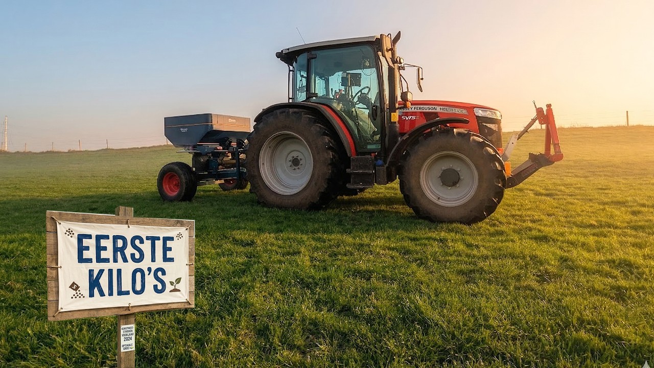 Kunstmeststrooien met de Bogballe op nieuwe Onderstel
