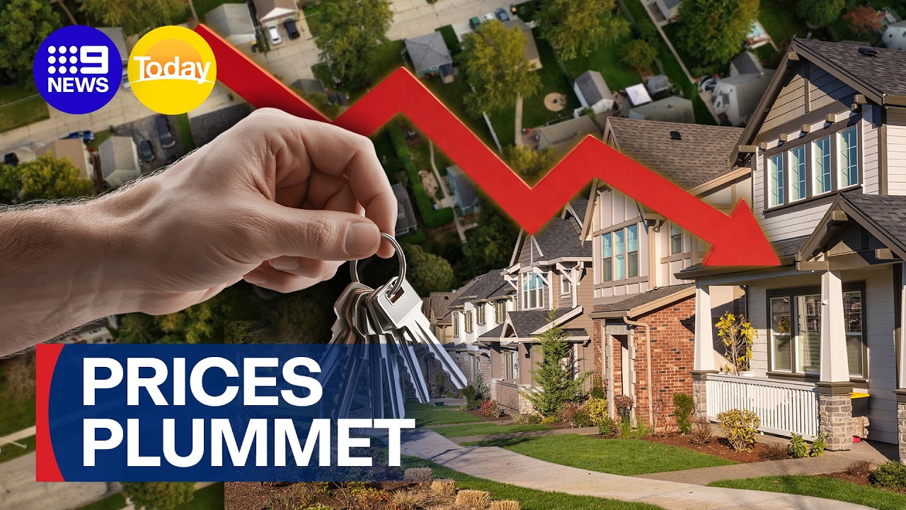 Australian house prices collapse to four-year low | 9 News Australia