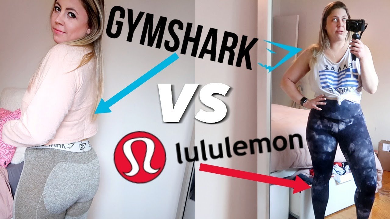 Gymshark addict tries on Lululemon leggings for the first time