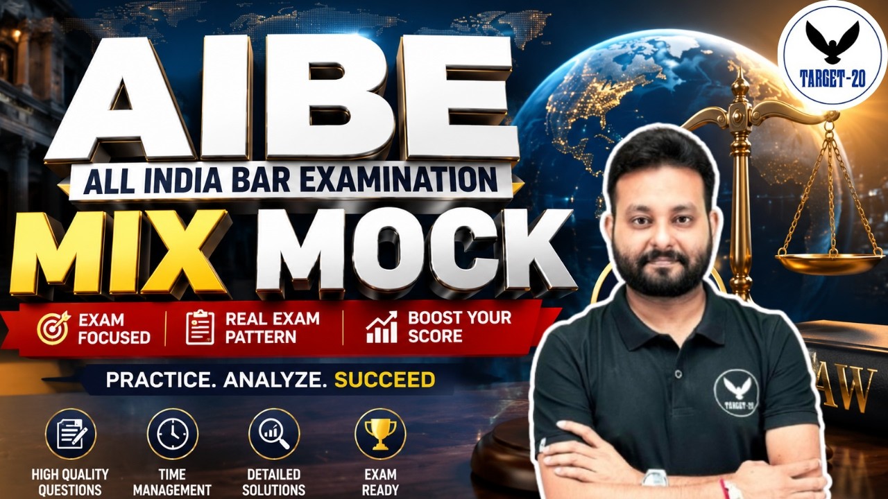 AIBE 21 MIX MOCK 2026  | All India Bar Examination Mock Test | Law Exam Preparation #aibe21