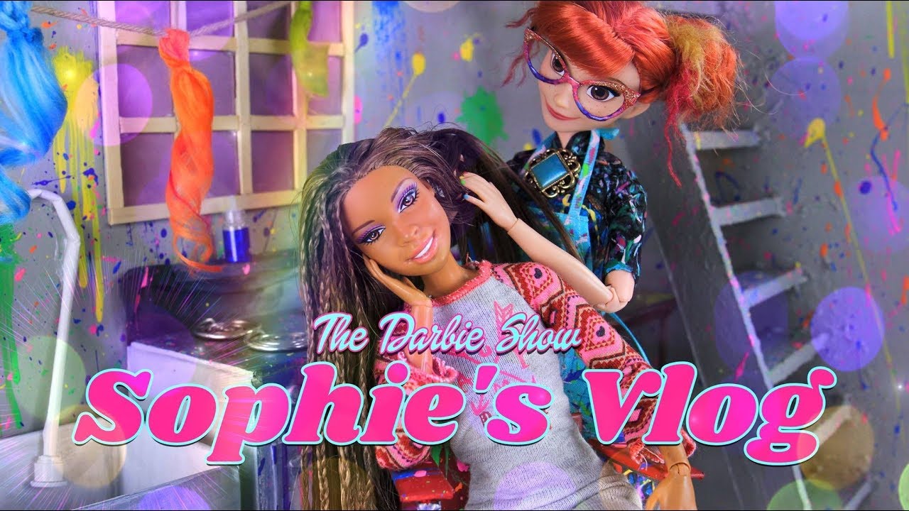 The Darbie Show: STOP MOTION | Sophie's Vlog | a Day at Curl Up & Dye Salon