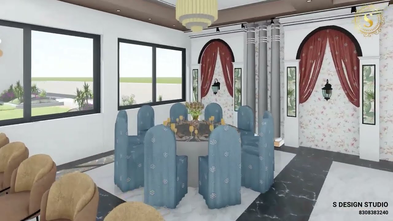 40x50 Banquet Hall Interior Design | Marriage Hall Design | Function Hall Designl landscape design