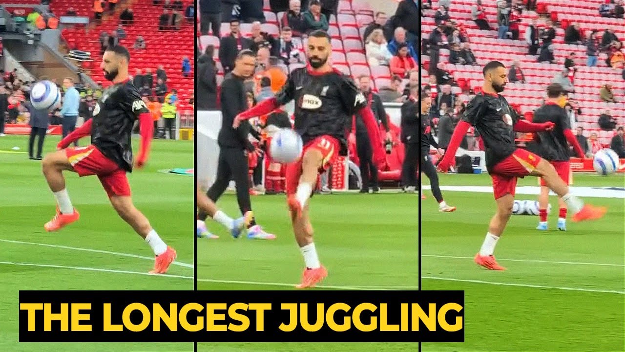 Mo Salah show off crazy juggling skills for over 40 seconds without dropping the ball