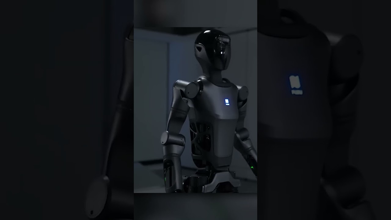 BATTLING BOTS! Pudu Vs Optimus #futureofrobotics #autonomousrobots #humanoidairobots