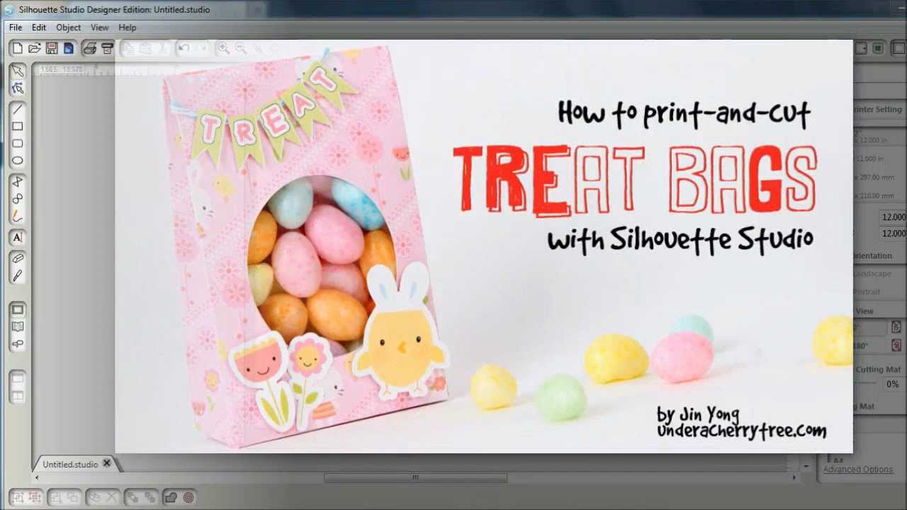 Video Tutorial: How to print-and-cut Treat Bags using printable paper and with Silhouette Studio