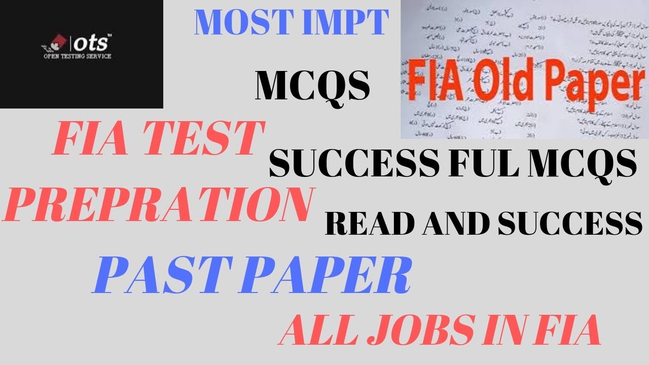 FIA Constable OTS Past Paper Test Preparation| all fia ots paper