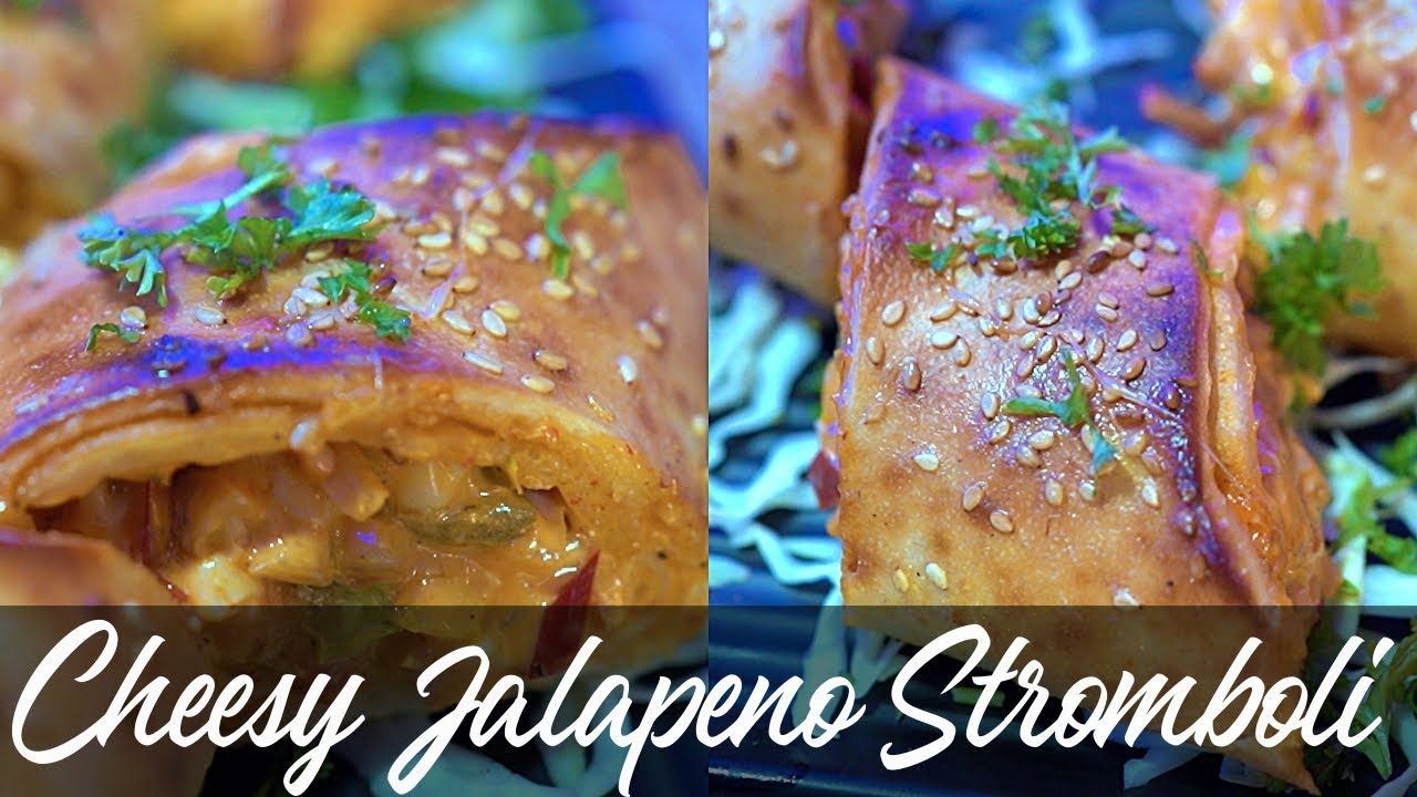 CHEESY JALAPENO STROMBOLI RECIPE | ITALIAN STROMBOLI | ITALIAN STREET FOOD
