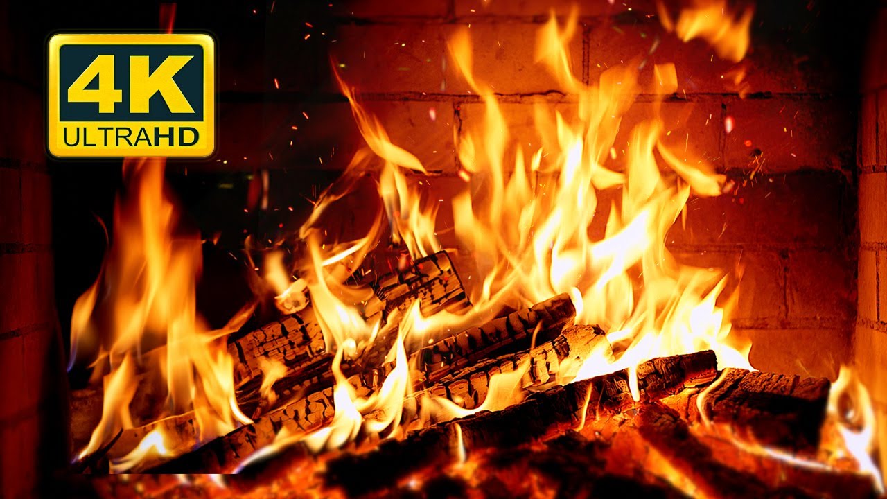 🔥 Cozy Fireplace 4K (12 HOURS). Fireplace with Crackling Fire Sounds. Crackling Fireplace 4K