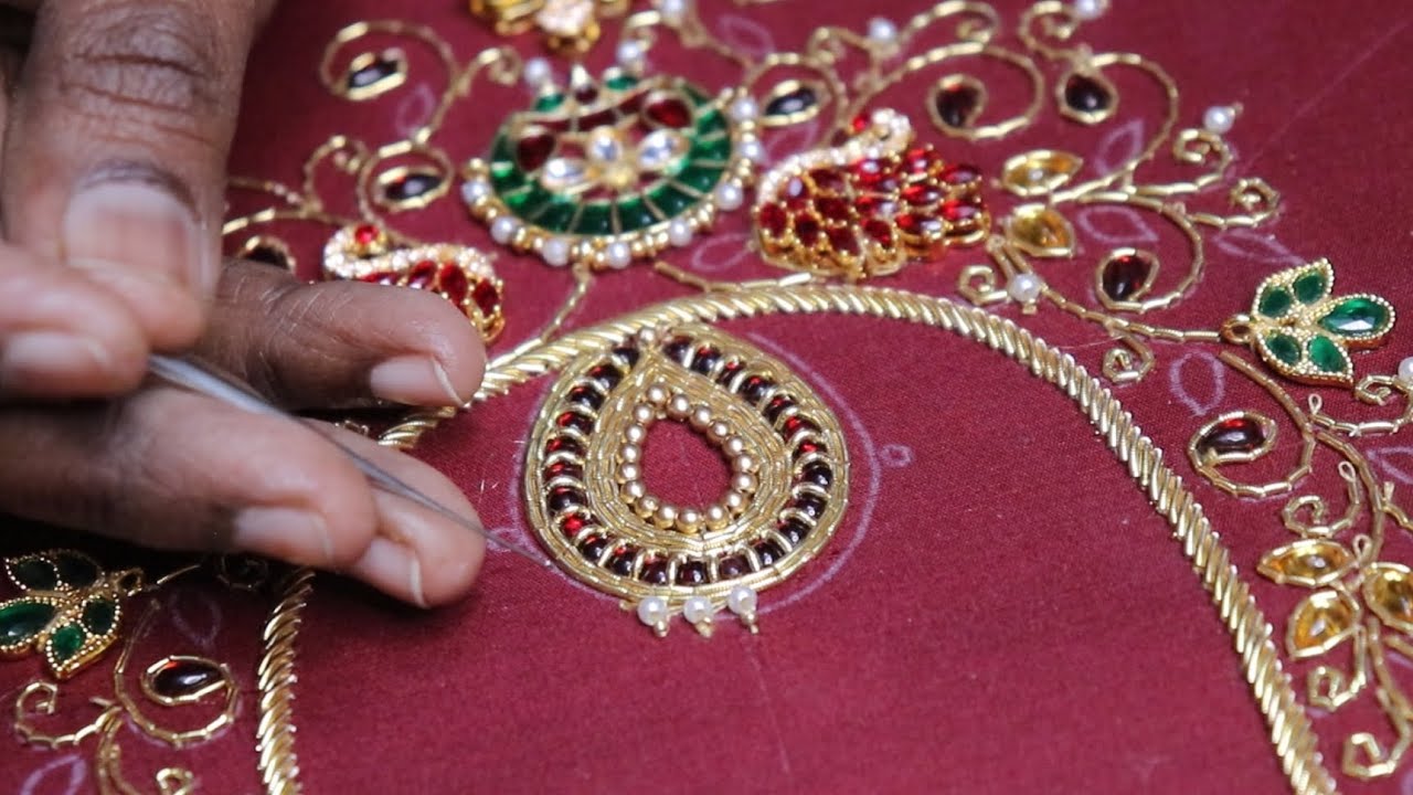Simple Vangi design embroidery 