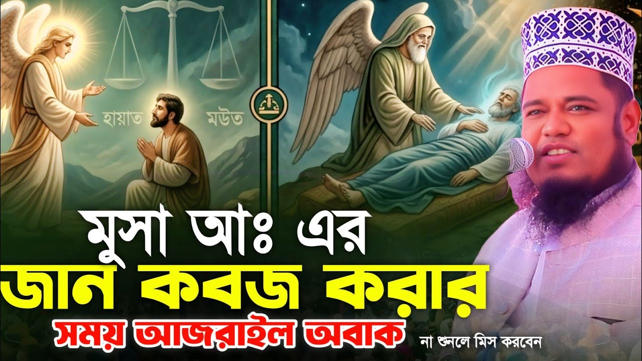 মুসা আঃ এর জান কবজ করার সময় আজরাইল অবাক || Mufti Ruhul Amin Siddiqui waz2026