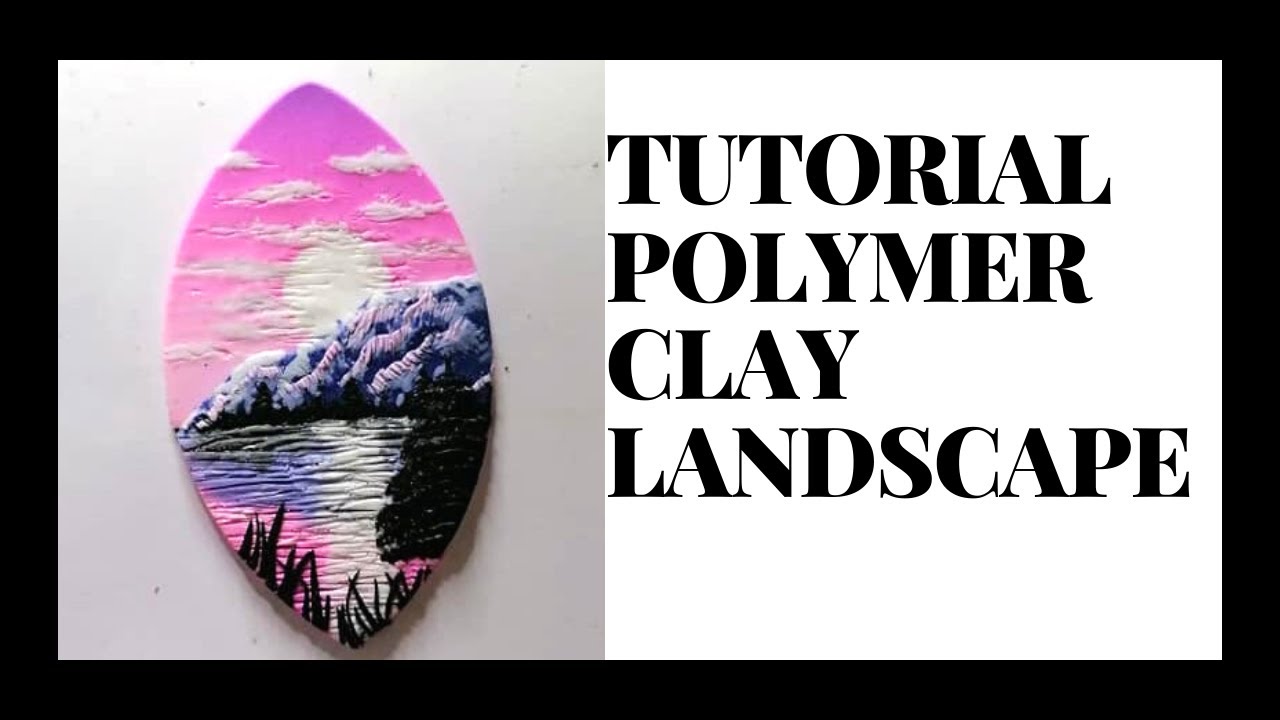 Painting TUTORIAL POLYMER CLAY landscape : tutoriel polymère paysage.