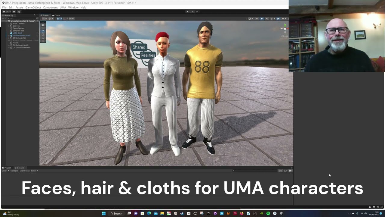 UMA - combining assets for faces, hair and modern cloths.