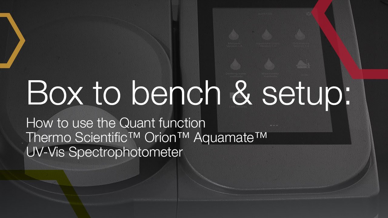 How to the use Quant function on the Thermo Scientific Orion Aquamate Vis/UV-Vis Spectrophotometer