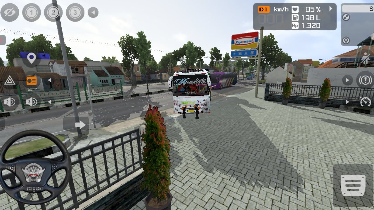 Drive on moonlight in bus simulator indonesia 