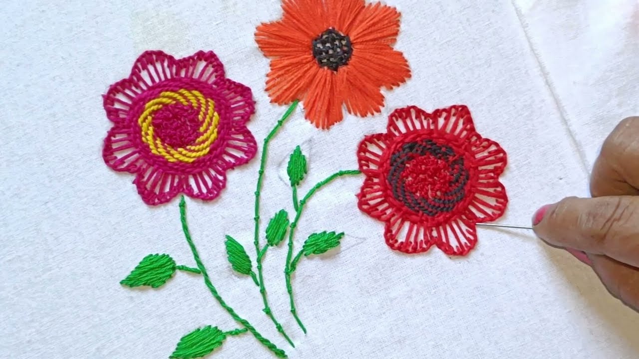 😍Beautiful Flower Embroidery Design🌸 | Flower Embroidery Design | Made By Sunita |