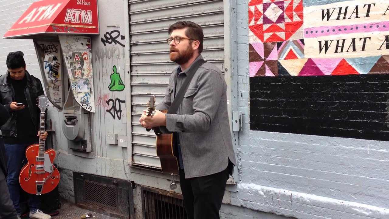 'The Engine Driver' -- Colin Meloy (the Decemberists) Busking In Brooklyn