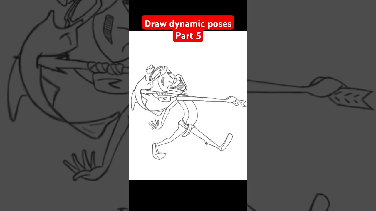 Draw dynamic character design poses  #posereference  #cartoondrawing #drawingtutorial #shorts #art