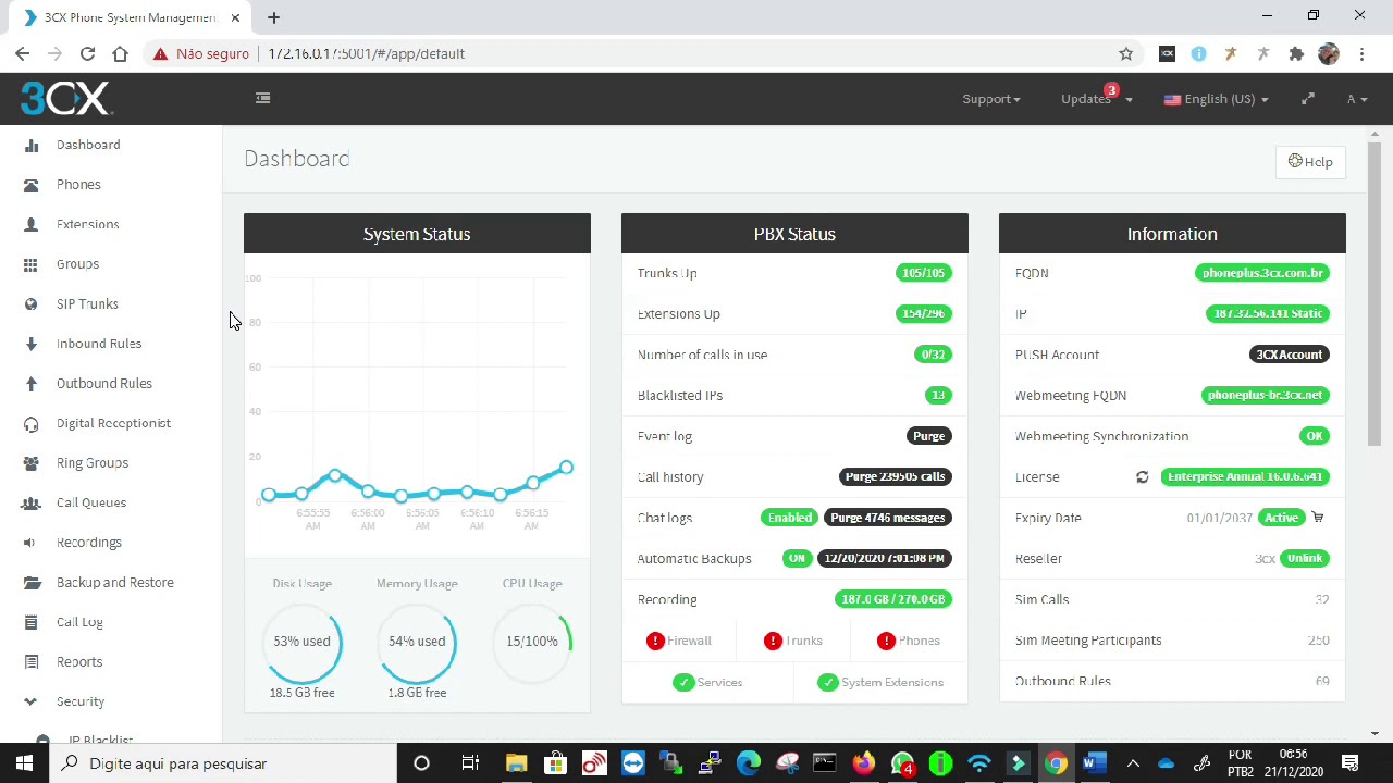 Apresentação Sistema 3CX