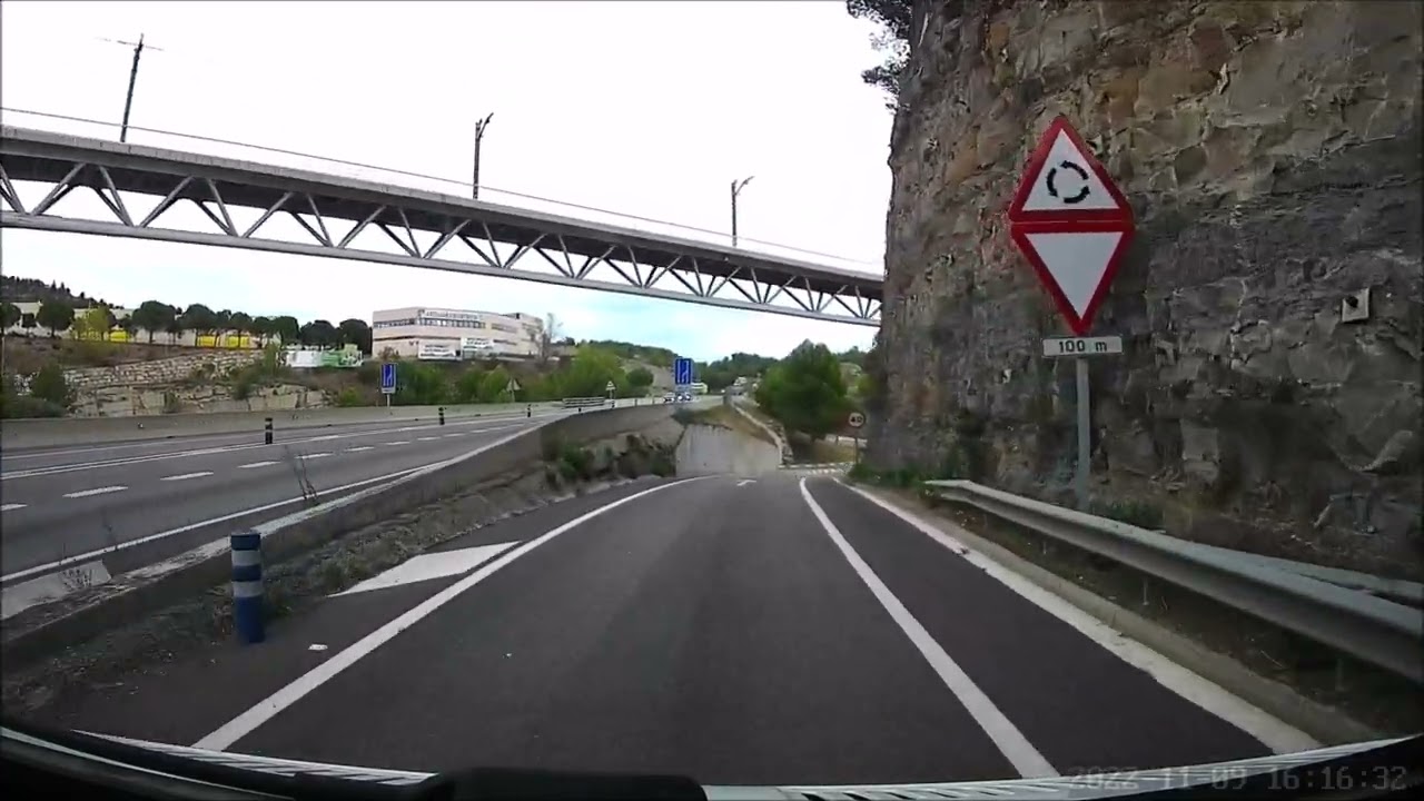 Approach to Monistrol de Montserrat parking, Northeast Spain 09/11/2022 N41°36'53.0'' E001°50'35.0''