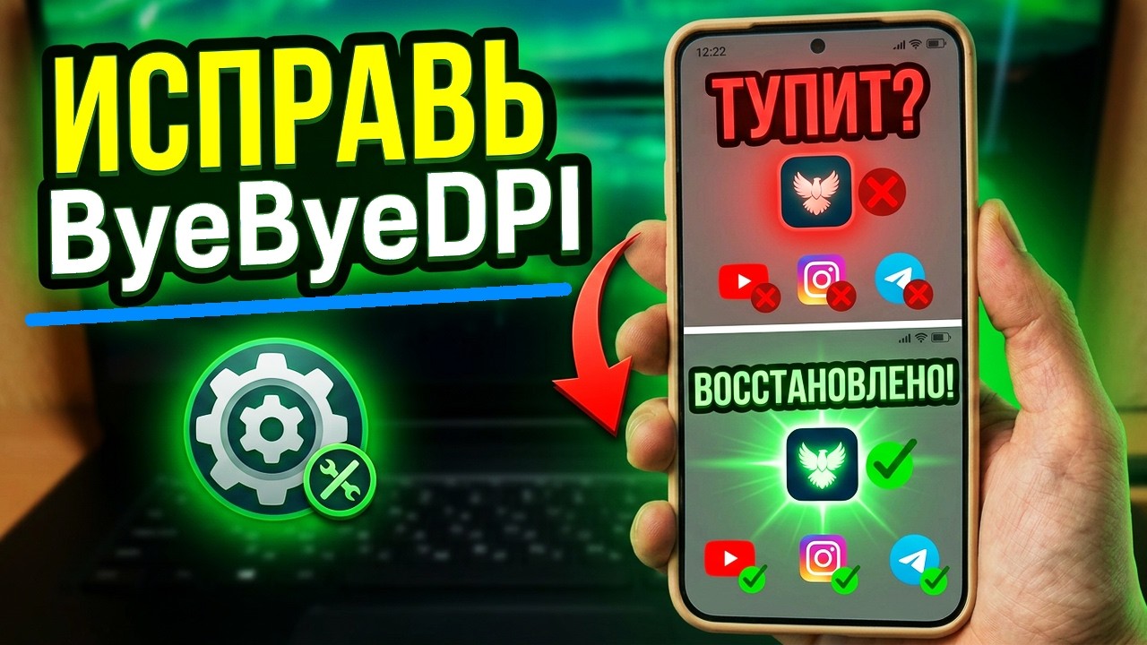 БЕЗ VPN👉 Обход Блокировок в интернете! Как восстановить ByeByeDPI если он тупит в телефоне
