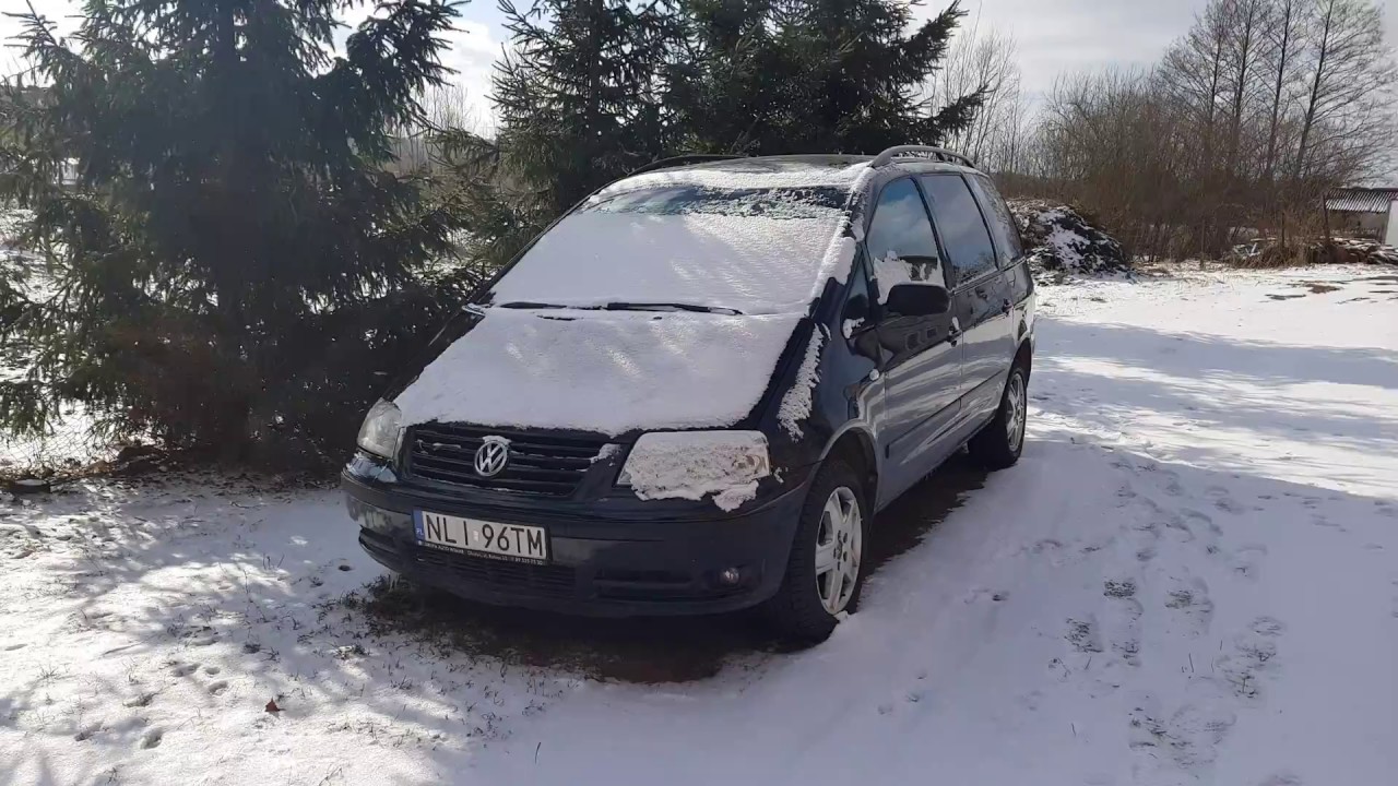 VW Sharan 1.9TDI 2000 Cold Start -22°C